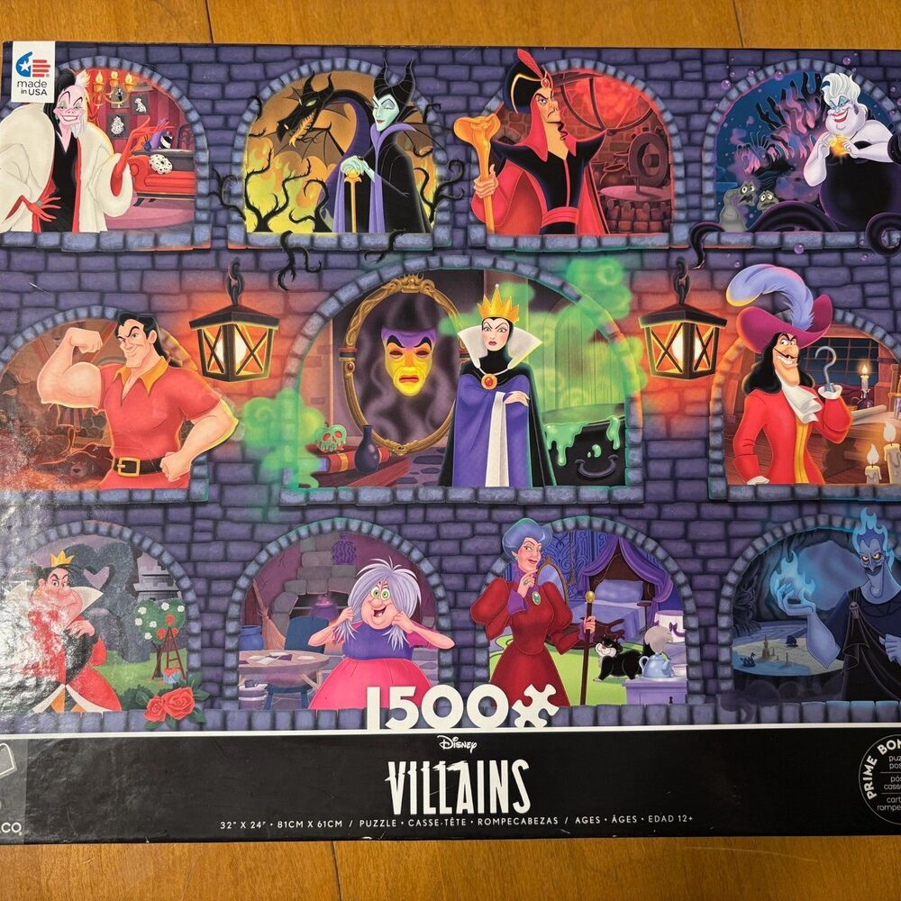 Disney Villains Underground 1500 Piece Puzzle Ceaco Disney Bonus Poster